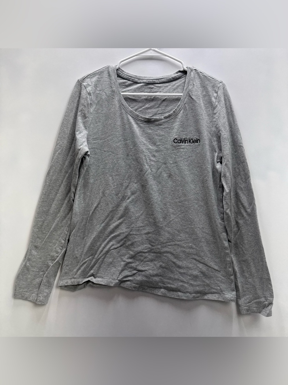 Calvin Klein Women’s Grey Long-Sleeve Pajama Shirt